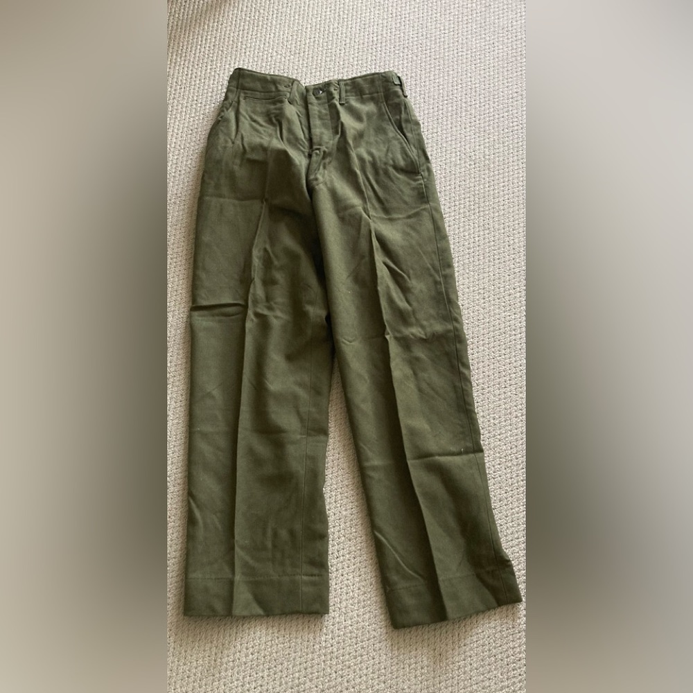 Vintage Army Surplus Wool pants Unisex small regular